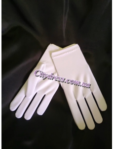  Дитячі ошатні рукавички з пальчиками  айворі  арт. 2014 