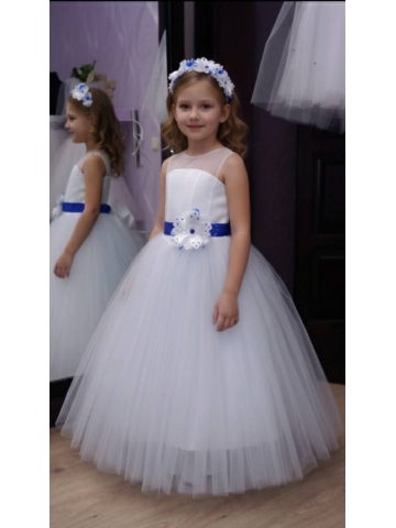 Дитяча святкова сукня+ квітка  р.128-134 арт. 0169