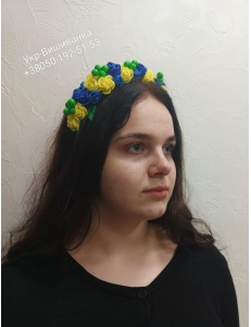 Український віночок  квіти з листочками  арт.141