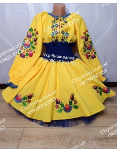 Український фатіновий костюм для дівчинки арт. 2027