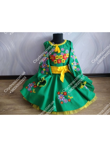Український фатіновий костюм для дівчинки арт. 2036