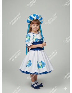 Український фатіновий костюм для дівчинки арт. 2815