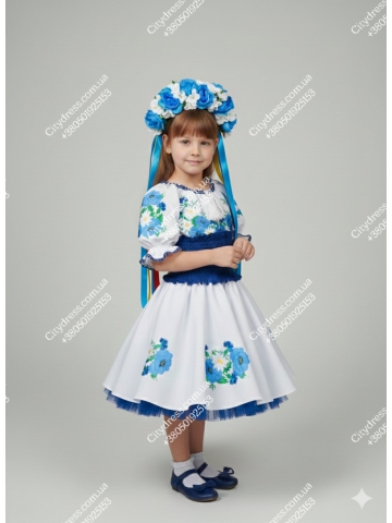 Український фатіновий костюм для дівчинки арт. 2815