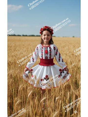 Український фатіновий костюм для дівчинки арт. 2850