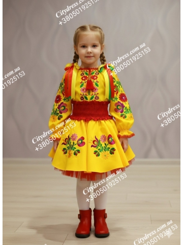 Український фатіновий костюм для дівчинки арт. 2054