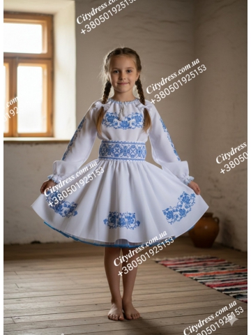 Український фатіновий костюм для дівчинки арт. 2040