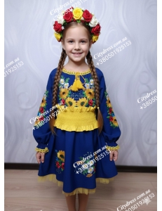 Український фатіновий костюм для дівчинки арт. 2857