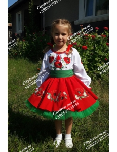 Український фатіновий костюм для дівчинки арт. 2833