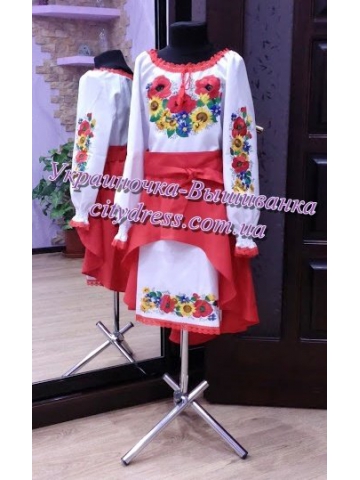 Сукня з вишивкою для дівчат арт. 7009