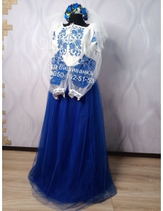 Фото Український костюм жіночий з віночком і фатою арт.11052